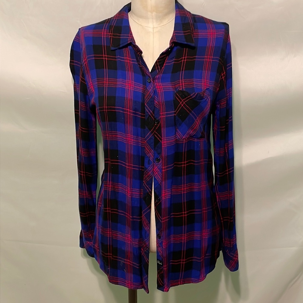 Rails long sleeve flannel button up size medium womens